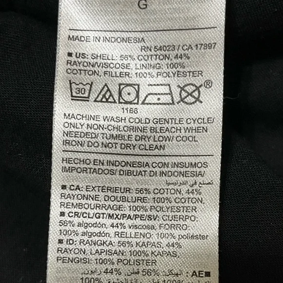 NWT Old Navy Women’s Geo Quilted Bomber Jacket L Black Navy White Zip Up - Picture 7 of 7